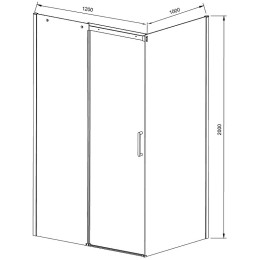 Душевой уголок Vincea Dice 120x100 VSR-4D1012CLGM
