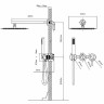 Душевая система Vincea Groove VSFW-4G01GM с термостатом