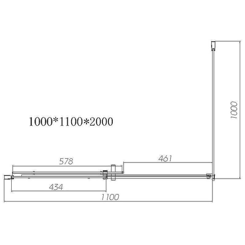 Душевой уголок Vincea Dice 110x100 VSR-4D1011CLGM