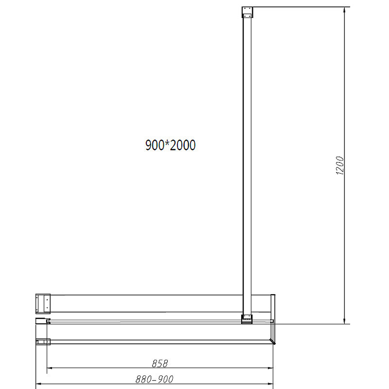Душевая перегородка Vincea Walk-In HR 90 VSW-4HR900CLB