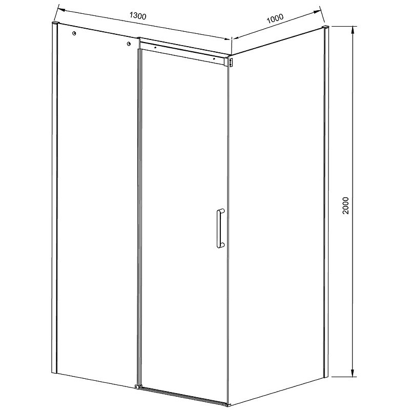 Душевой уголок Vincea Dice 130x100 VSR-4D1013CLGM