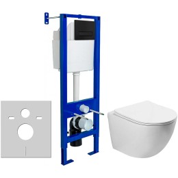 Комплект унитаза Vincea Globo VT1-14S с инсталляцией Berges Atom 410 040340