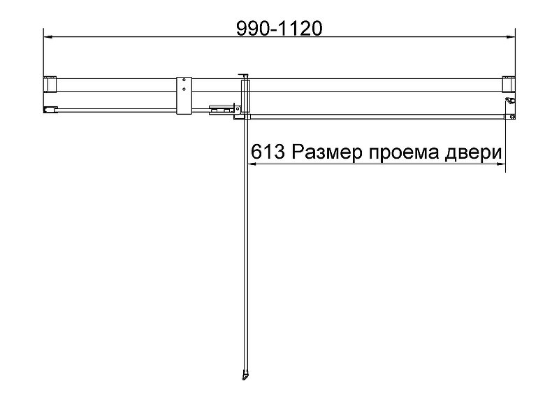 Душевая дверь Vincea Экстенза (Extenza) 110 VDP-4EX1011CL