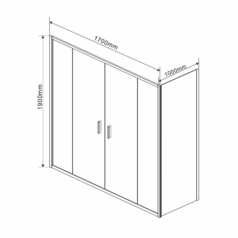 Душевой уголок Vincea Garda 170х100 VSR-1G21017CL