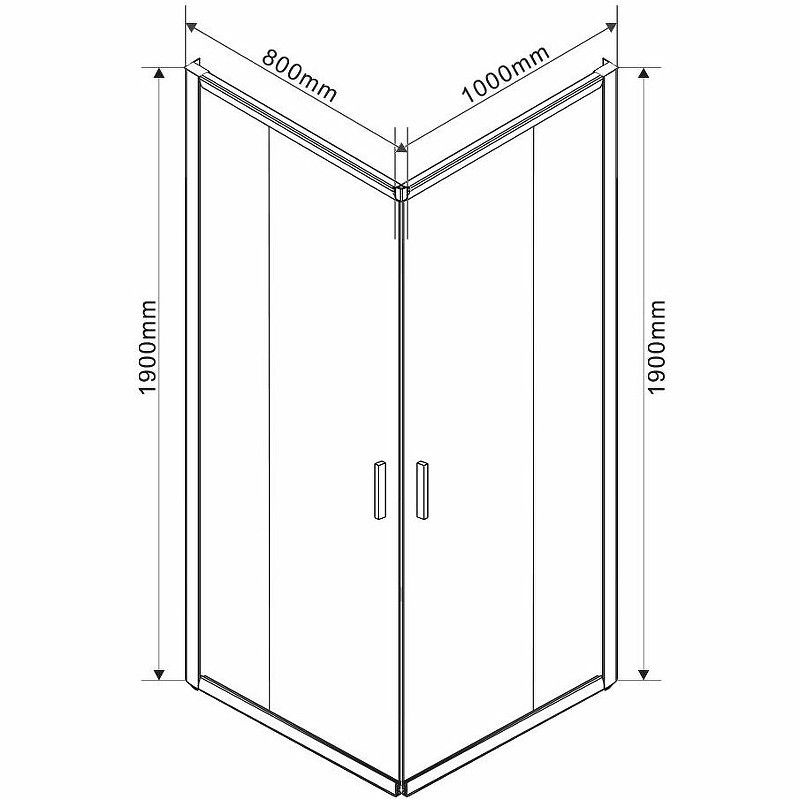 Душевой уголок Vincea Garda 100x80 VSS-1G8010CLG