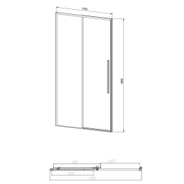 Душевая дверь Vincea Slim-N 110 VDS-4SN110CLGM