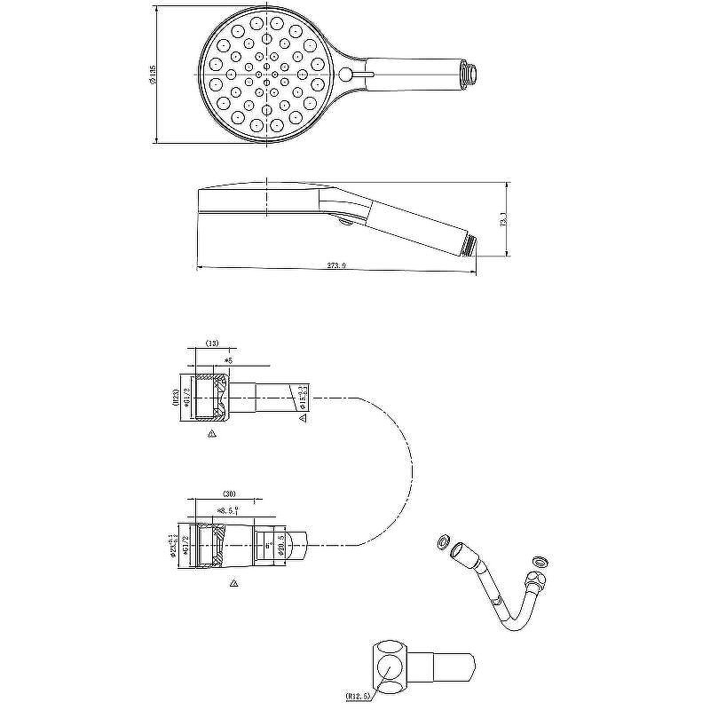 Ручной душ Vincea Inspire VSHN-3I2HCH