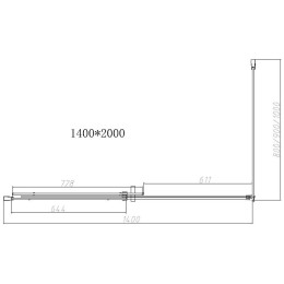 Душевой уголок Vincea Dice 140x100 VSR-4D1014CLGM