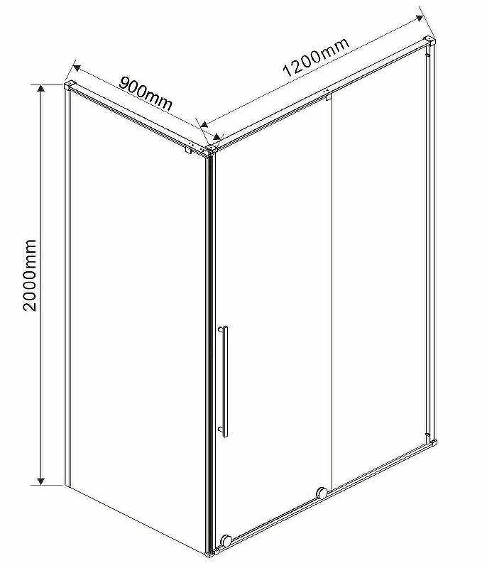 Душевой уголок Vincea Arno 120х90 VSR-1A9012CLB