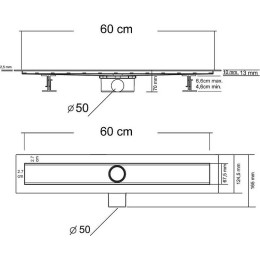 душевой лоток Vincea Optima 60 SAY.601.60.B.M.S.DUZ