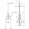 Душевая система Vincea VSFW-433T1MB с термостатом