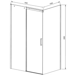 Душевой уголок Vincea Dice 160x100 VSR-4D1016CLGM
