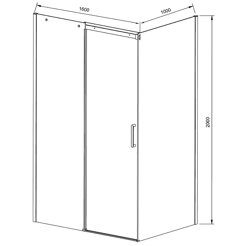 Душевой уголок Vincea Dice 160x100 VSR-4D1016CLGM