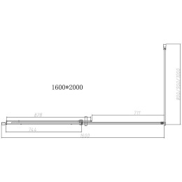 Душевой уголок Vincea Dice 160x100 VSR-4D1016CLGM