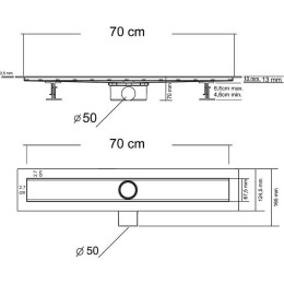 душевой лоток Vincea Optima 70 SAY.601.70.P.BUK