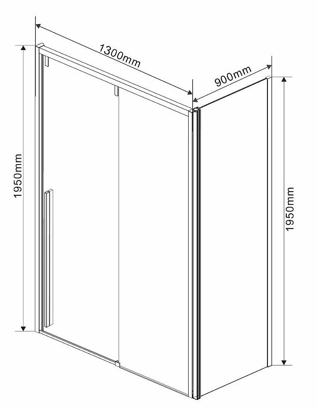 Душевой уголок Vincea Lugano 130х100 VSR-1L1013CLB-1