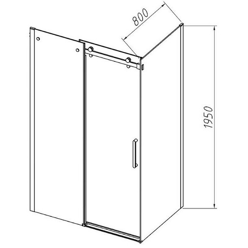 Душевой уголок Vincea Como-N 160x80 VSR-4CN8016CLB