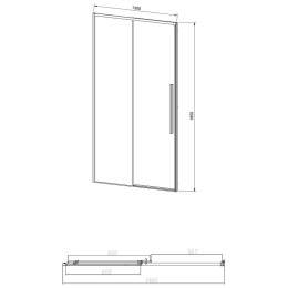 Душевая дверь Vincea Slim-N 130 VDS-4SN130CLG