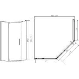 Душевой уголок Vincea Slim-N 100x100 VSP-4SN100CLGM
