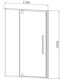 Душевая дверь Vincea Слим-Н (Slim-N) 110 VDP-4SN110CLGM