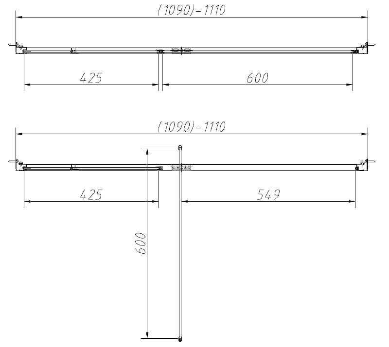 Душевая дверь Vincea Слим-Н (Slim-N) 110 VDP-4SN110CLGM