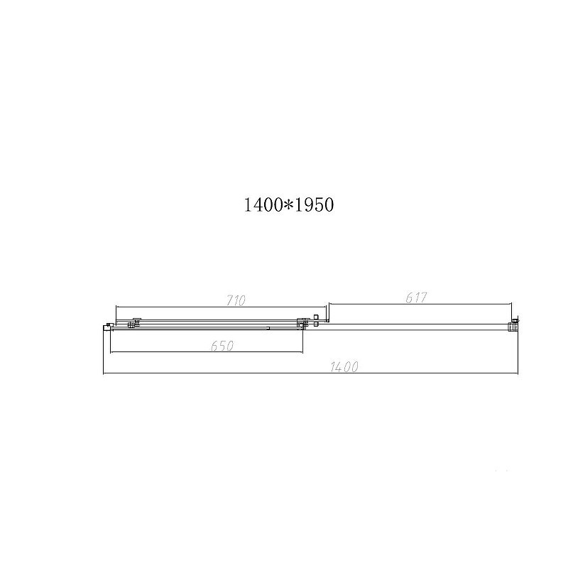 Душевая дверь Vincea Slim-N 140 VDS-4SN140CL
