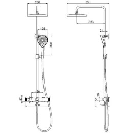 Душевая система Vincea Rim VSFS-2RM1GM