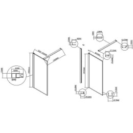 Душевая перегородка Vincea Walk-In 90 VSW-1HS900CLB