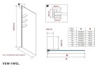 Душевая перегородка Vincea Walk-In 90 VSW-1HWS900MRGM