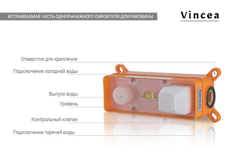Смеситель для раковины Vincea Desire VBFW-1D1GM