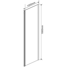 Душевая стенка Vincea Garda 100 VSG-1G100CLB