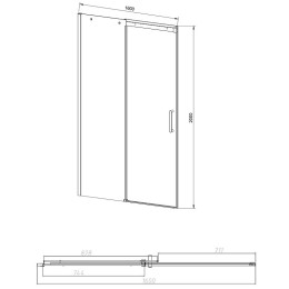 Душевая дверь Vincea Dice 160 VDS-4D160CLGM