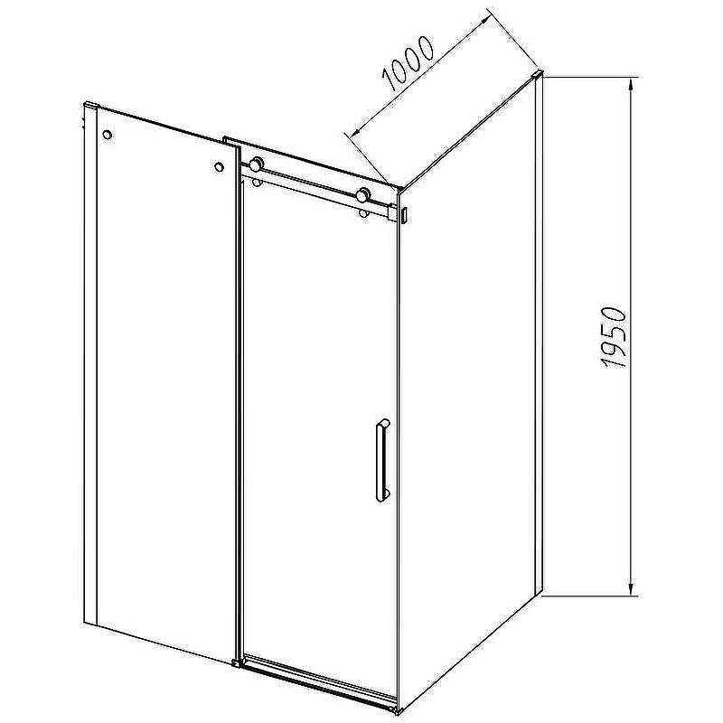 Душевой уголок Vincea Como-N 140x100 VSR-4CN1014CGB