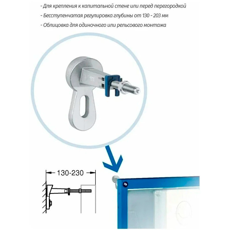 Комплект унитаза Vincea Evo Rimless VT1-34S с инсталляцией Grohe Rapid SL 38811KF0
