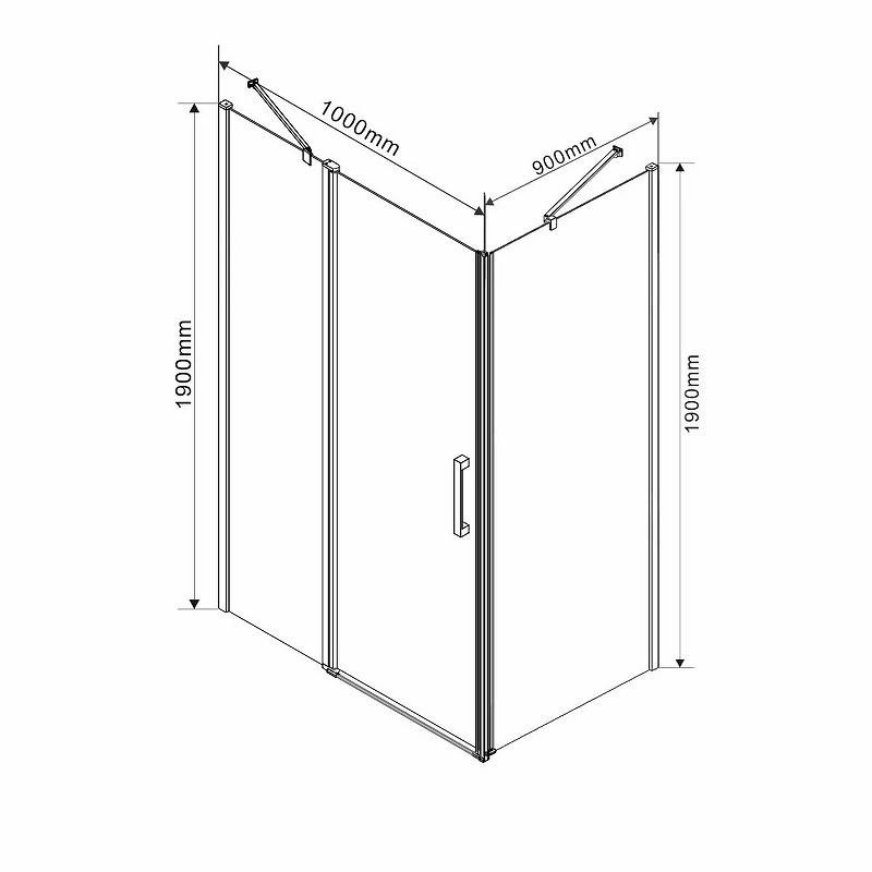 Душевой уголок Vincea Orta 100х90 VSR-1O9010CL