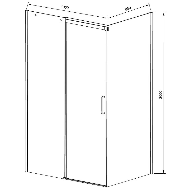 Душевой уголок Vincea Dice 130x90 VSR-4D9013CLGM