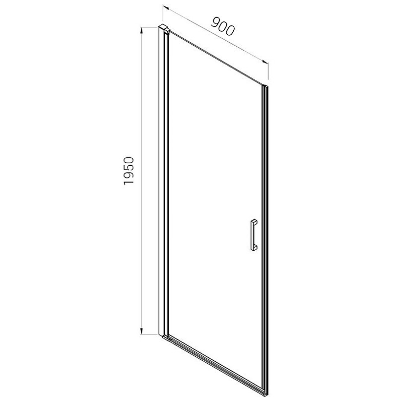 Душевая дверь Vincea Alpha 90 VDP-3AL900CLGM