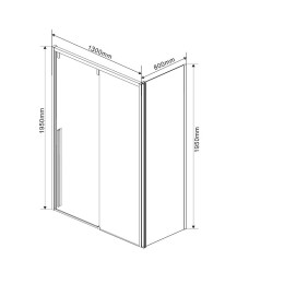 Душевой уголок Vincea Lugano 130х80 VSR-1L8013CLB-1