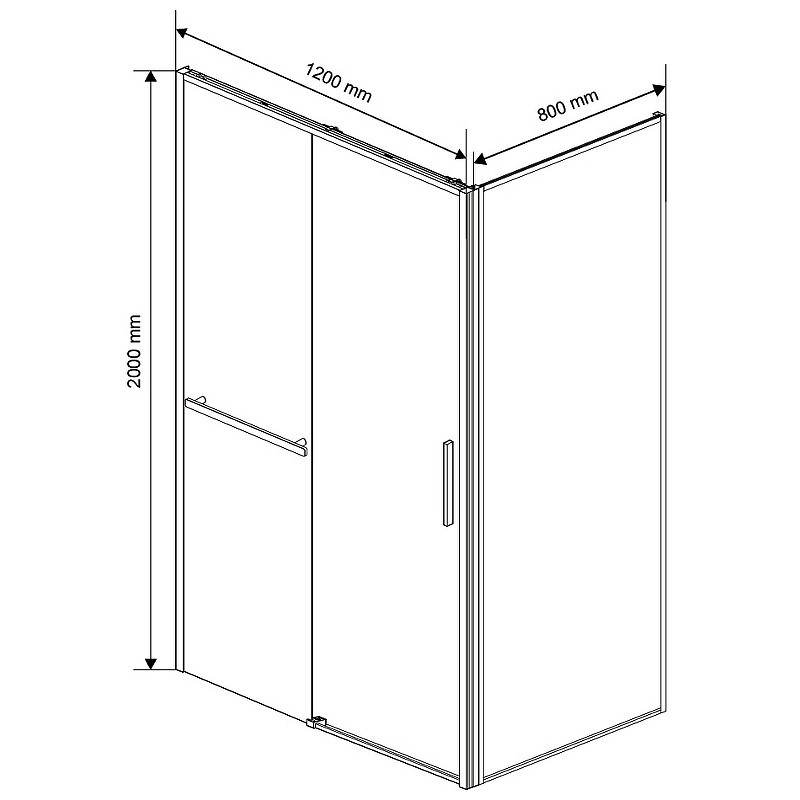 Душевой уголок Vincea Slim Soft 120x80 VSR-1SS8012CLG