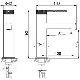 Смеситель для раковины Vincea Rim VBF-2RM1BG