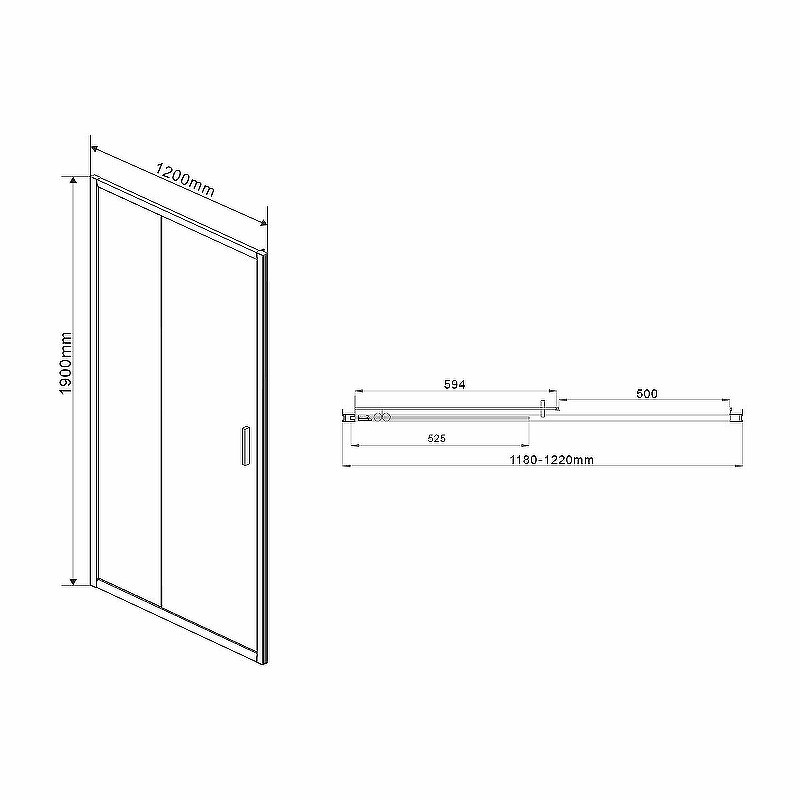 Душевая дверь Vincea Garda VDS-1G120CHB 120