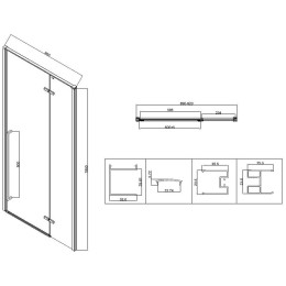 Душевой уголок Vincea Slim-N 90x90 VSR-5SN9090CLB