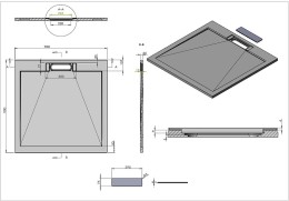 Душевой поддон из искусственного камня Vincea 90х90 VST-4SRL9090A