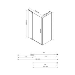 Душевой уголок Vincea Extra 100х100 VSR-1E901010CL