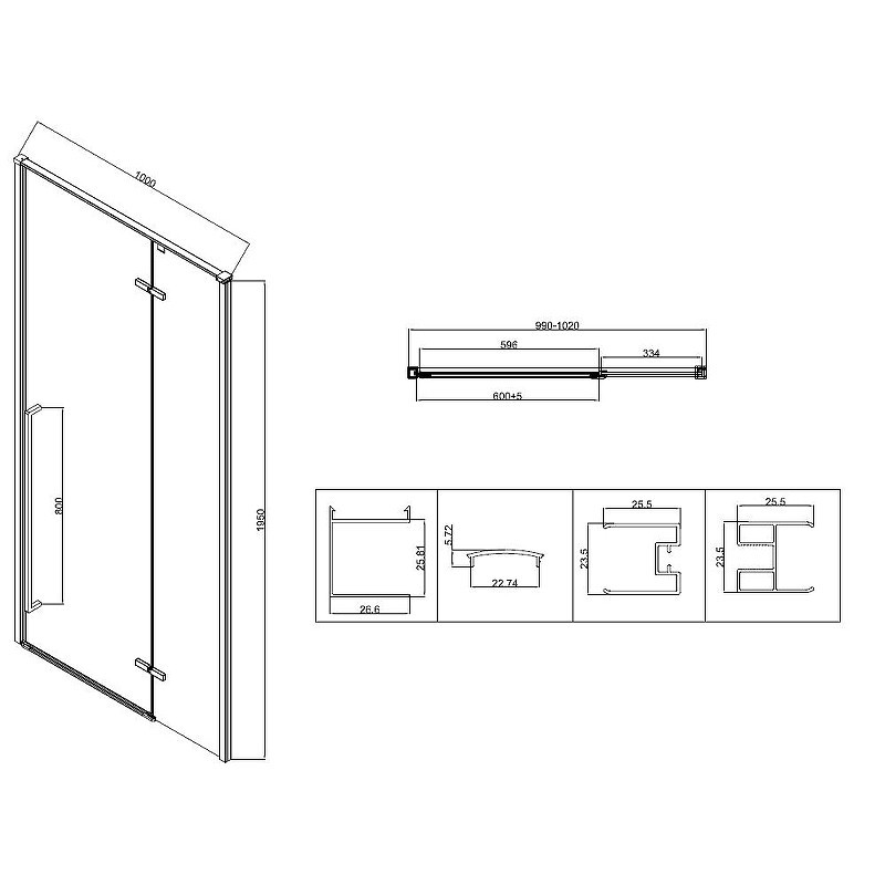 Душевой уголок Vincea Slim-N 100x100 VSR-5SN1010CL