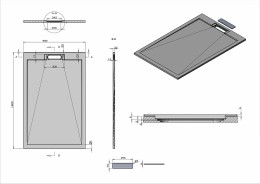 Душевой поддон из искусственного камня Vincea 140x90 VST-4SRL9014W