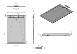 Душевой поддон из искусственного камня Vincea 160x90 VST-4SRL9016W