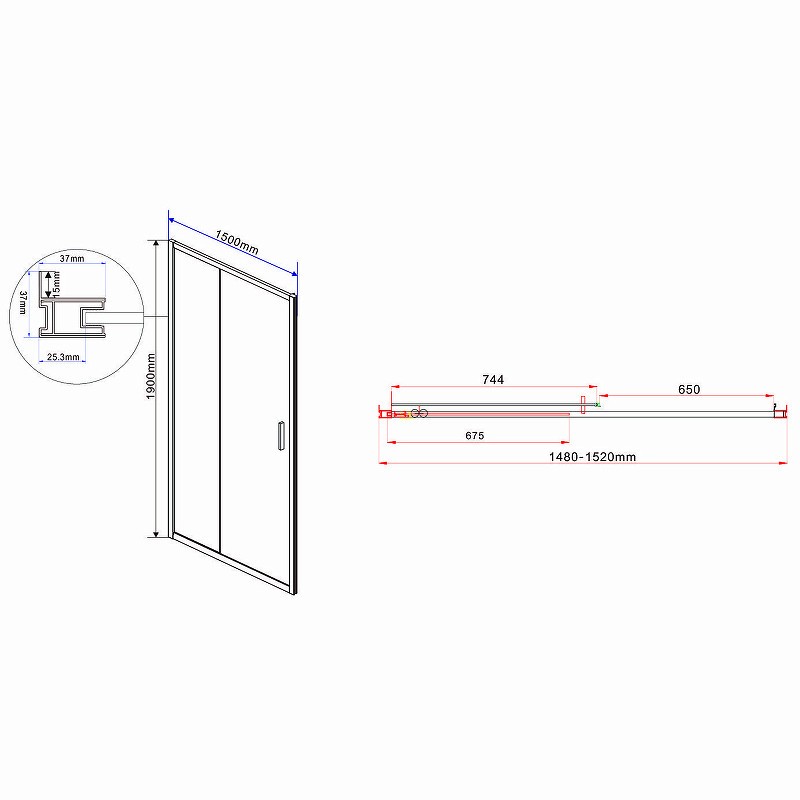 Душевая дверь Vincea Garda 150 VDS-1G150CLGM