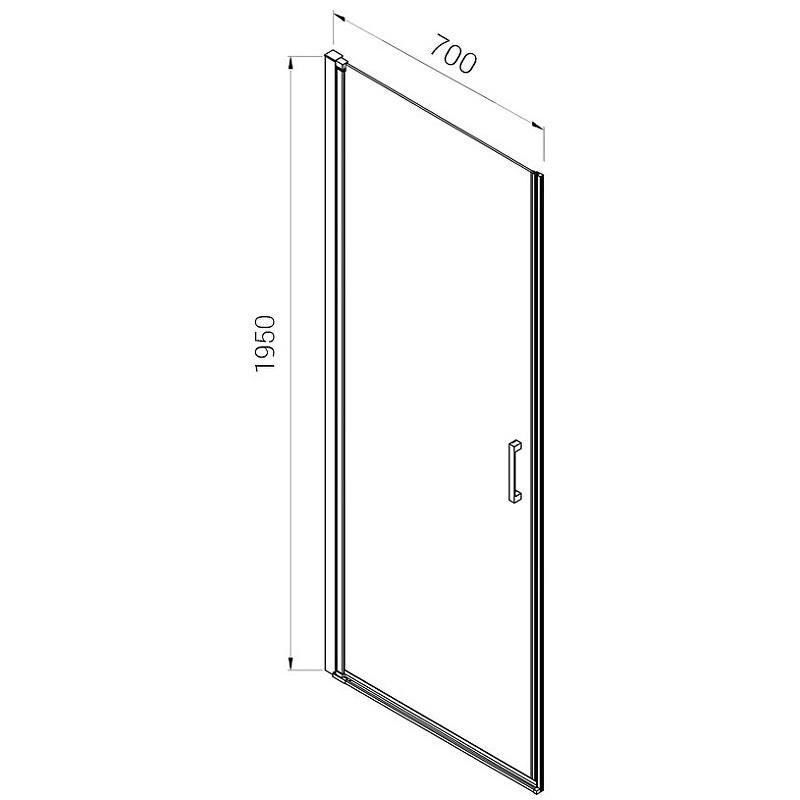 Душевая дверь Vincea Alpha 70 VDP-3AL700CLGM