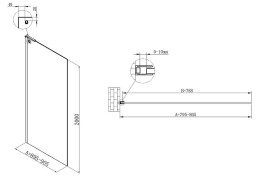 Душевая перегородка Vincea Walk-In 80 VSW-7HA800CL